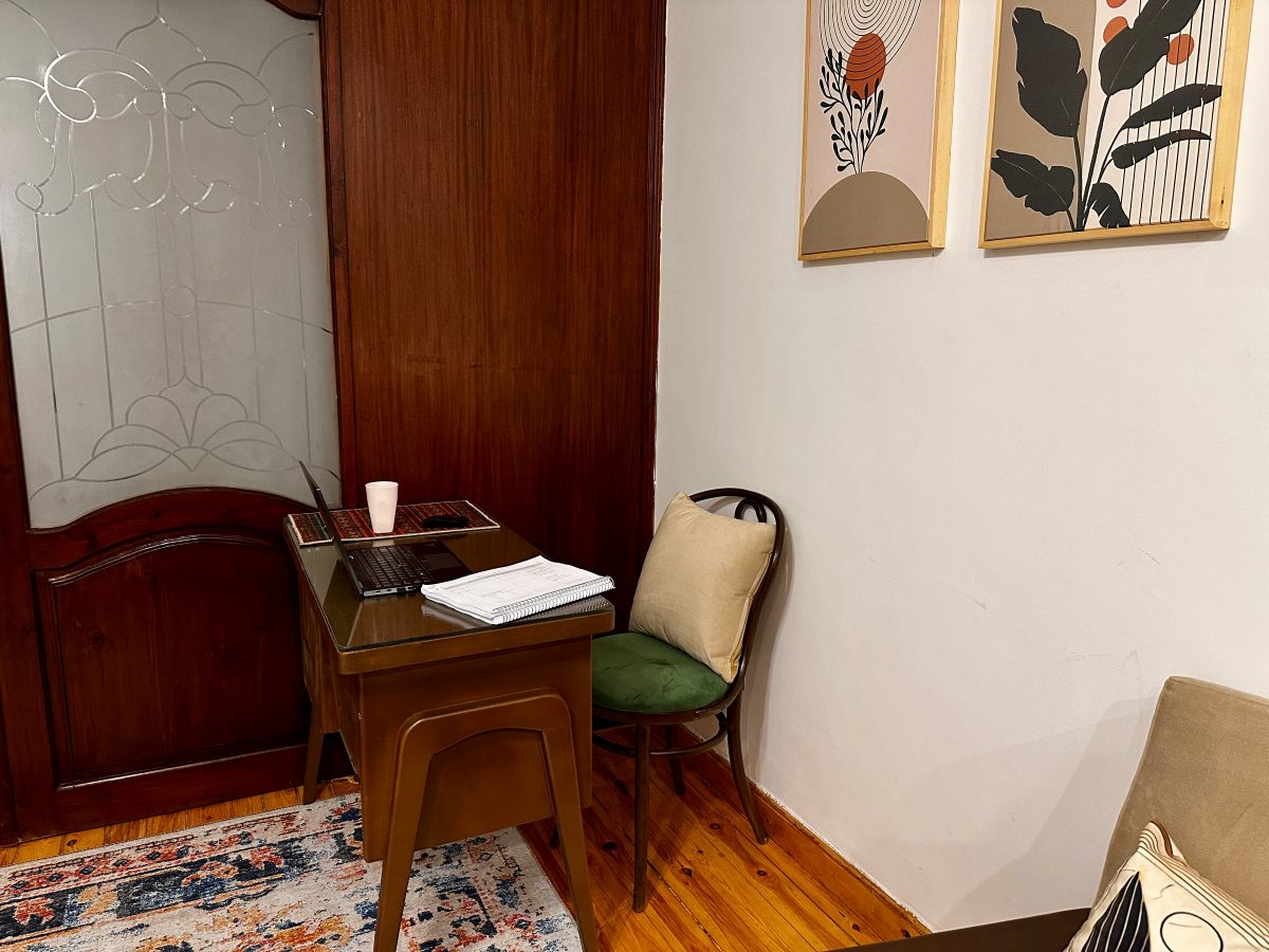Desk and chair in the third bedroom