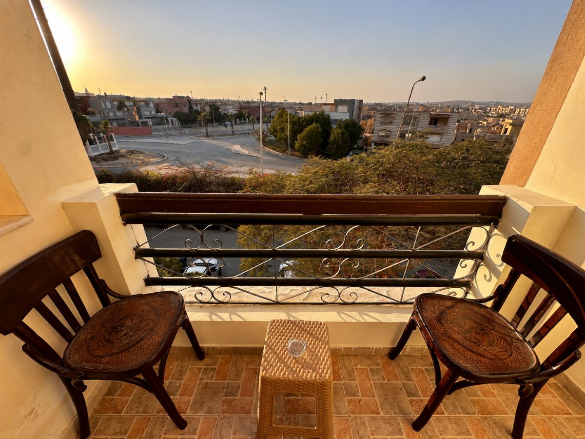 Second furnished balcony looking out over the neighbourhood